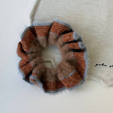 Knitted Fluffy Scrunchie Cozy Winter Hair Tie_Cwaha07874