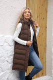 Solid-Color Hooded Sleeveless Cotton-Padded Vest