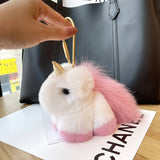 NEW CUTE PLUSH PONY BAG PENDANT CAR KEYCHAIN_CWMM2495