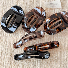 Black Bow Hair Clip Elegant Side Bangs Style_Cwaha08132