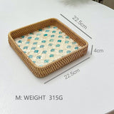 RATTAN COLORFUL SHELL CREATIVE HANDMADE FRUIT PLATE_CWMM4415