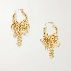 MINIMALIST MULTI HOOP CHAIN EARRINGS STAINLESS_CWAJE4979