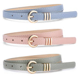 Vintage Leather Skinny Womens Belt