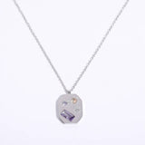 NEW STAINLESS STEEL U SHAPED ZIRCONIA NECKLACE_CWMM3824