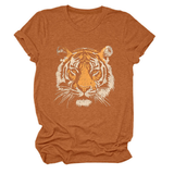 Women Summer Tee With Stylish Tiger Print_Cwttsl0494