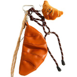 Vintage Croissant Coin Purse Keychain Charm_Cwmm7827