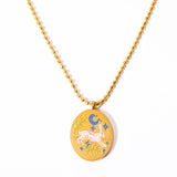 NEW HANDMADE RABBIT ELEMENT PAINTED NECKLACE_CWAJE1584
