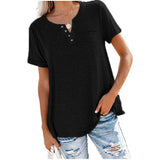 Versatile V-Neck Short-Sleeved Loose T-Shirt_Cwtbls02472