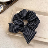 Mesh Bow Scrunchie Elegant Bun Hair Tie Accessory_Cwaha07780