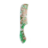 COMFORTABLE GREEN ACETATE COMB FOR SILKY HAIR_CWMM6431