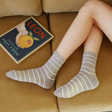 STRIPE CASUAL TRENDY CREW SOCKS_CWMS098