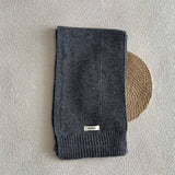 100% WOOL SOLID STRIPED KNIT SCARF UNISEX_CWASC2333