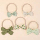 BABY NYLON BOW HEADBAND SET SOFT NO MARK_CWAHA6748