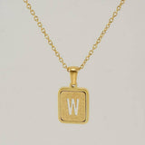 FASHION 26LETTER STAINLESS STEEL PENDANT NECKLACE_CWAJE0678