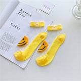 SUMMER DAISY GIRL LOW TOP THIN TRANSPARENT SOCKS_CWMS0401