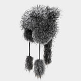 Korean Raccoon Fur Winter Trapper Hat For Women_Cwah04769