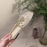 LOW HEEL MESH SANDALS WITH COVERED TOE_CWSHF0137