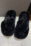 CROSS STRAP FLUFFY BEDROOM SLIPPERS_CWSHS0226