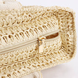 LARGE CAPACITY STRAW BAG WITH EMBROIDERED LETTERS_CWAB4700