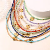 12 MONTH CUT STONE NECKLACE WITH HEART PENDANT_CWMM8851