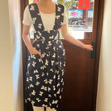 Vest Black And White Bow Print H-Shaped Apron_Cwmm5825