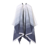 FASHIONABLE SHAWL IMITATION CASHMERE SLIT CAPE_CWASC2226