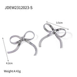 PERSONALIZED ALL MATCH 18K GOLD BOW EARRINGS_CWASC1655