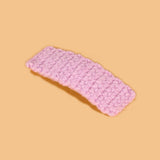 RECTANGULAR HAIR CLIP HANDMADE CROCHET YARN PIN_CWASC0836