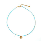 12 MONTH CUT STONE NECKLACE WITH HEART PENDANT_CWMM8851