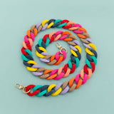 LARGE RESIN ACRYLIC BAG CHAIN WIDE STRAP_CWMM5065