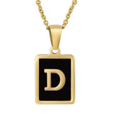 18K STAINLESS STEEL SQUARE 26 LETTER NECKLACE_CWAJE0679