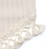 Solid Tassel Halter Knit Tank Top For Vacation