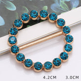 METAL RING WITH BLUE DIAMOND EDGING SCARF RING_CWMM2160