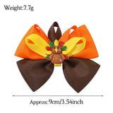 Turkey Bow Hair Clip For Kids Party Style