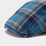Plaid Dopamine Color Block Newsboy Hat_Cwah04626