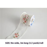 ROSE FLOWER EMBROIDERY LACE DIY RIBBON_CWMM5759
