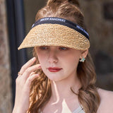 Women Summer Sun Protection Hollow Top Visor_Cwah1333