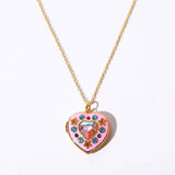 DOPAMINE LOVE RHINESTONE NECKLACE FOR WOMEN_CWMM3774