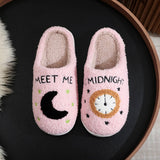 HOME SLIPPERS MOON CLOCK INDOOR COTTON SLIPPERS_CWMM3060