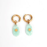 Vintage Steel Necklace Earrings With Stone_Cwmm8847