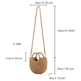 SOLID COLOR SEMI CIRCLE HANDMADE STRAW BAG_CWAB4696