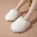 HOME FUR CAP TOE CANDY COLOR COTTON SLIPPERS_CWSHS0833