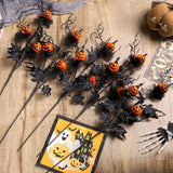 Halloween Black Pumpkin & Maple Leaf Bouquet_Cwmm9824