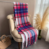Rainbow Mohair Plaid Scarf Women Winter Wrap_Cwasc03465