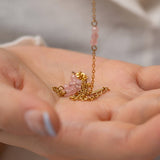 PINK LAYERED VERSATILE NECKLACE THAT WON T FADE_CWAJE1441