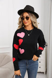 Valentines Day Jacquard Round-Neck Sweater