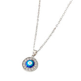 FASHIONABLE EVIL EYE DIAMOND NECKLACE_CWAJE2444