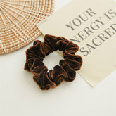Women Retro Solid Color Large Intestine Hair Tie_Cwaha0795