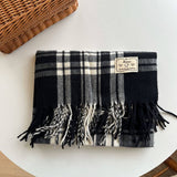 PLAID COLORBLOCK SCARF CLASSIC WINTER WRAP_CWASC2347