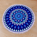 ROUND MICROFIBER TASSEL BEACH TOWEL BLANKET_CWMM7602
